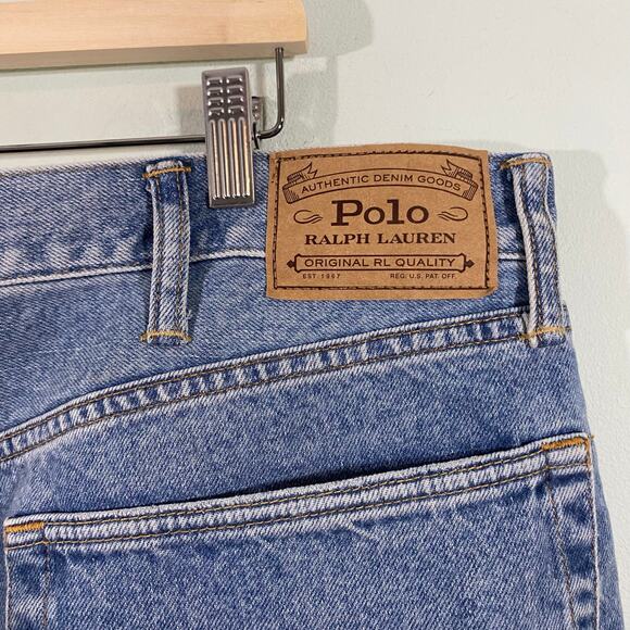 Polo Ralph Lauren Men's Blue Vintage Classic Button Fly Jeans Size 42/(26) - Picture 6 of 11